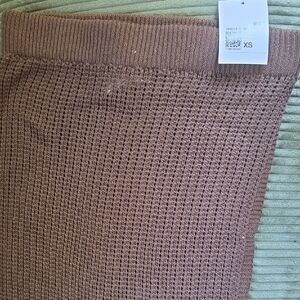 Forever 21 Brown Knit Midi Skirt